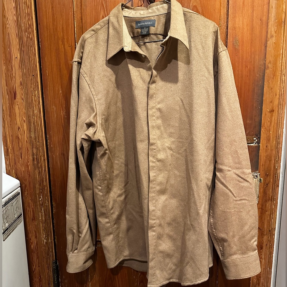 Men's Brown Casual Button-Up Jacket
